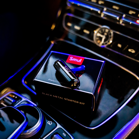 Smul Luxury Car Air Freshener, box in a Mercedes E53 AMG
